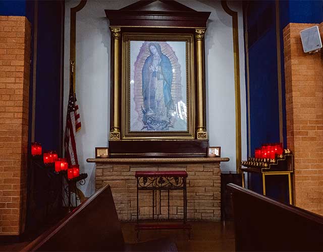 The image of Our Lady of Guadalupe.
